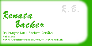renata backer business card